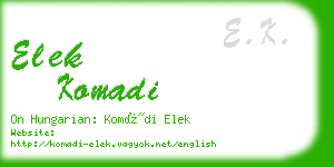 elek komadi business card